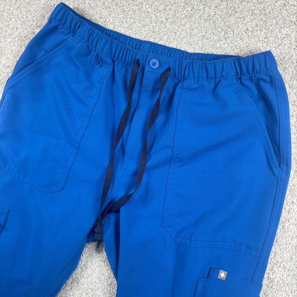 FIGS Cairo Cargo Scrub Pants Mens MT Blue Technical Collection 1000200T